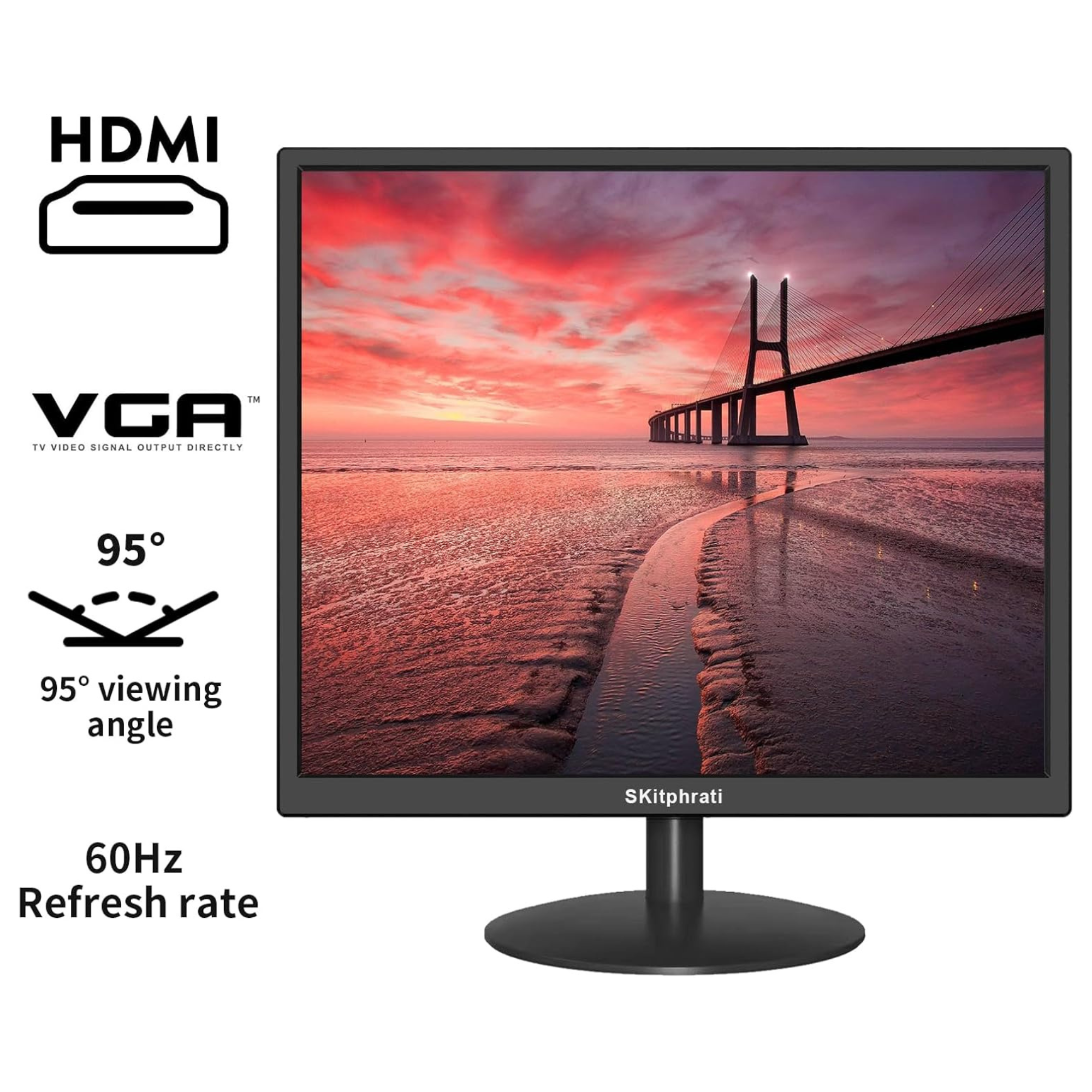SKitphrati 17" Monitor Square Monitor with Color Correction from GME Supply